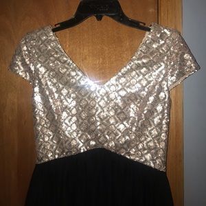 Gold sequence dress